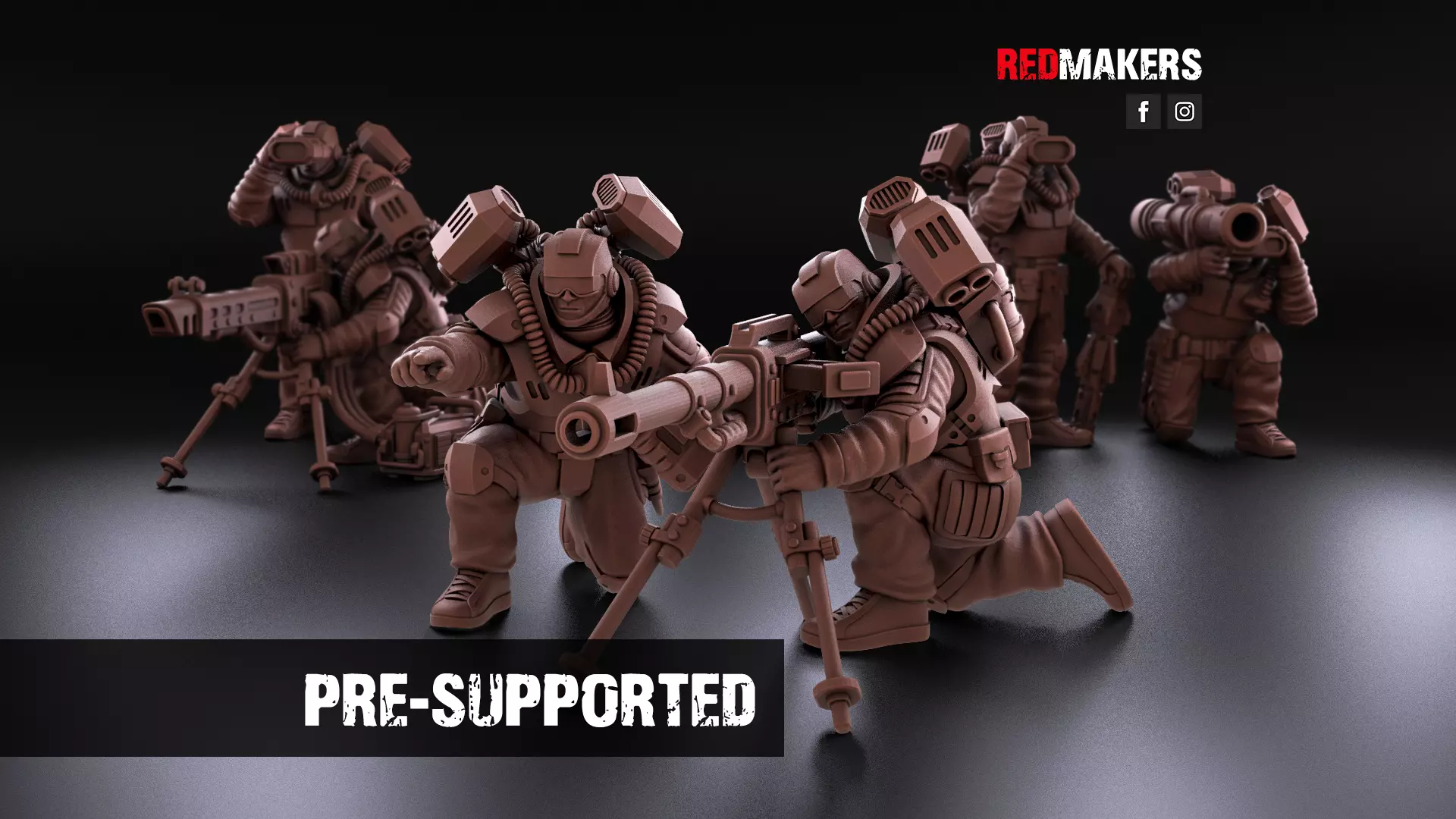 Airborne Division - Heavy Support Squad of the Imperial Force 3D print model_0