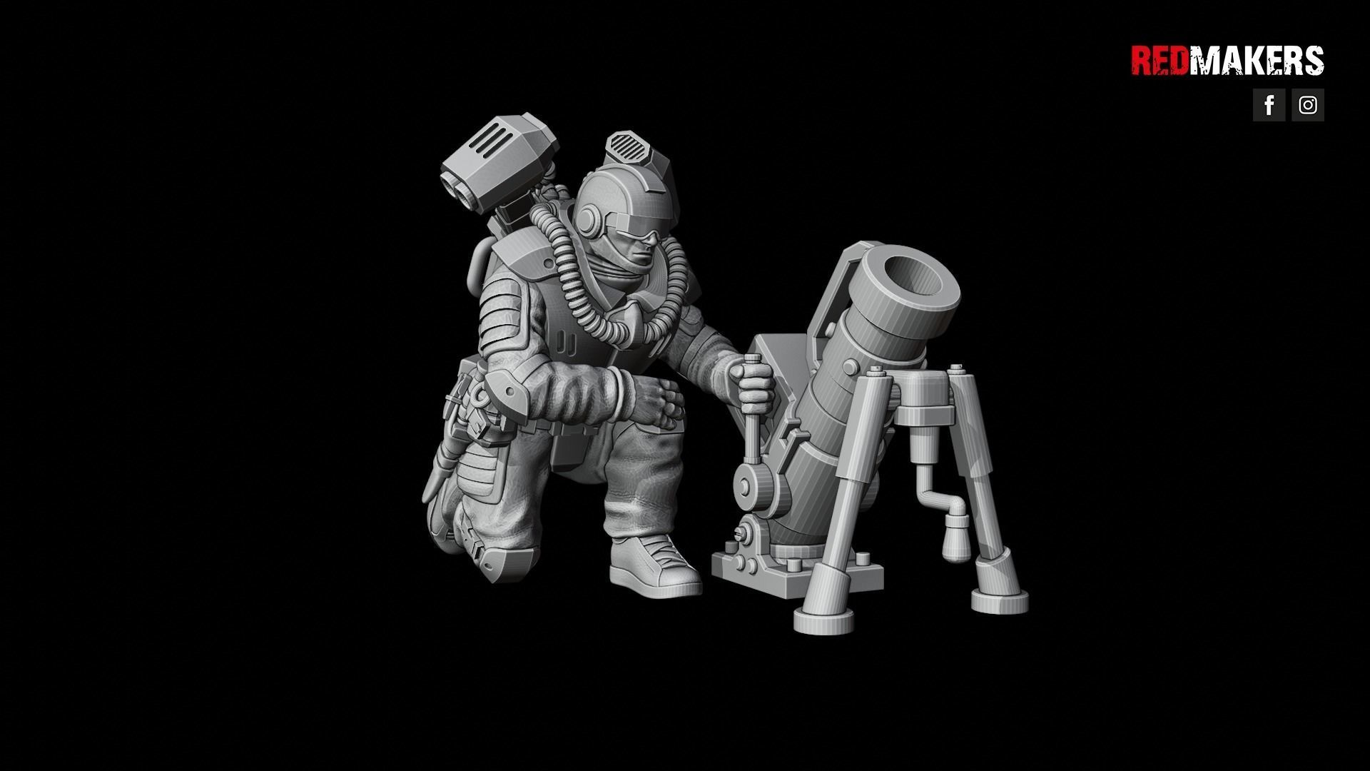 Airborne Division - Heavy Support Squad of the Imperial Force 3D print model_36