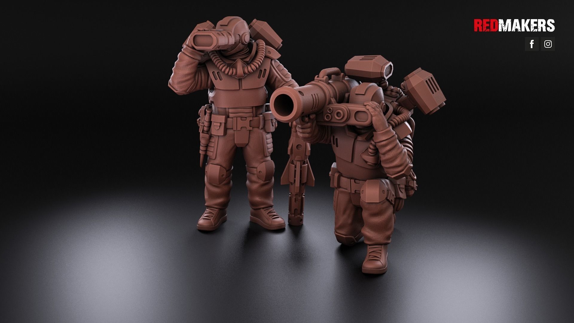 Airborne Division - Heavy Support Squad of the Imperial Force 3D print model_7