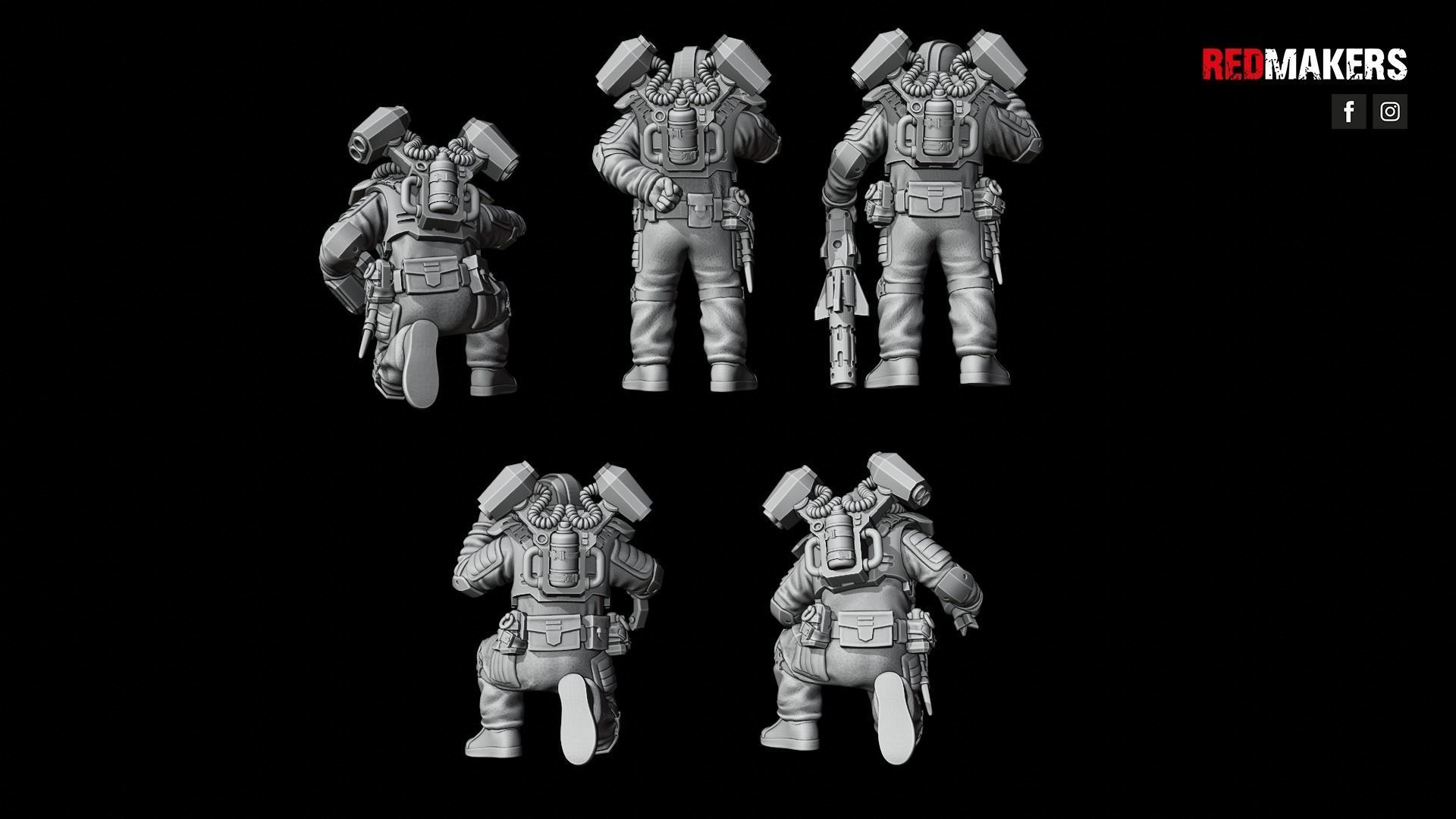 Airborne Division - Heavy Support Squad of the Imperial Force 3D print model_40