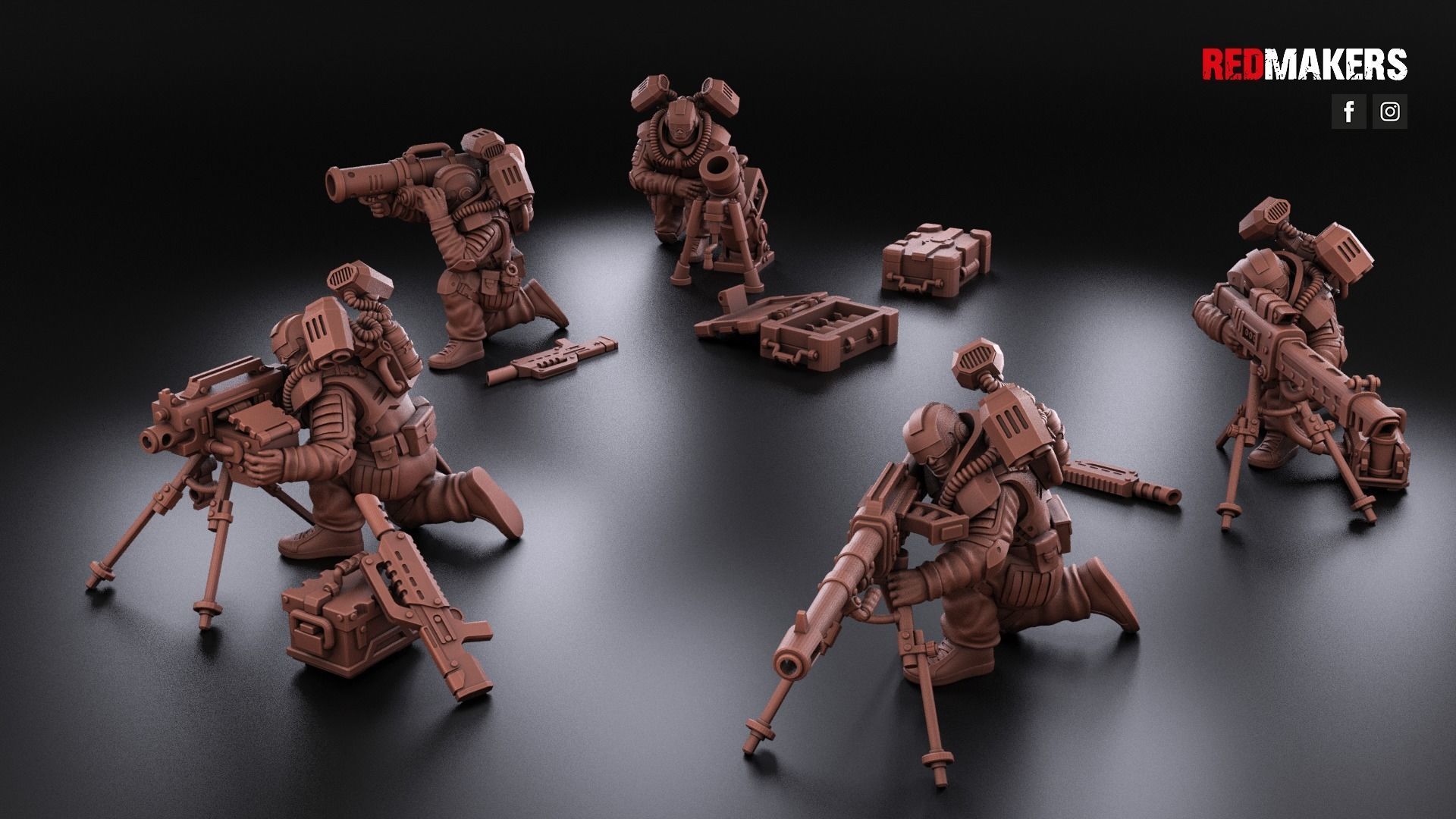 Airborne Division - Heavy Support Squad of the Imperial Force 3D print model_4