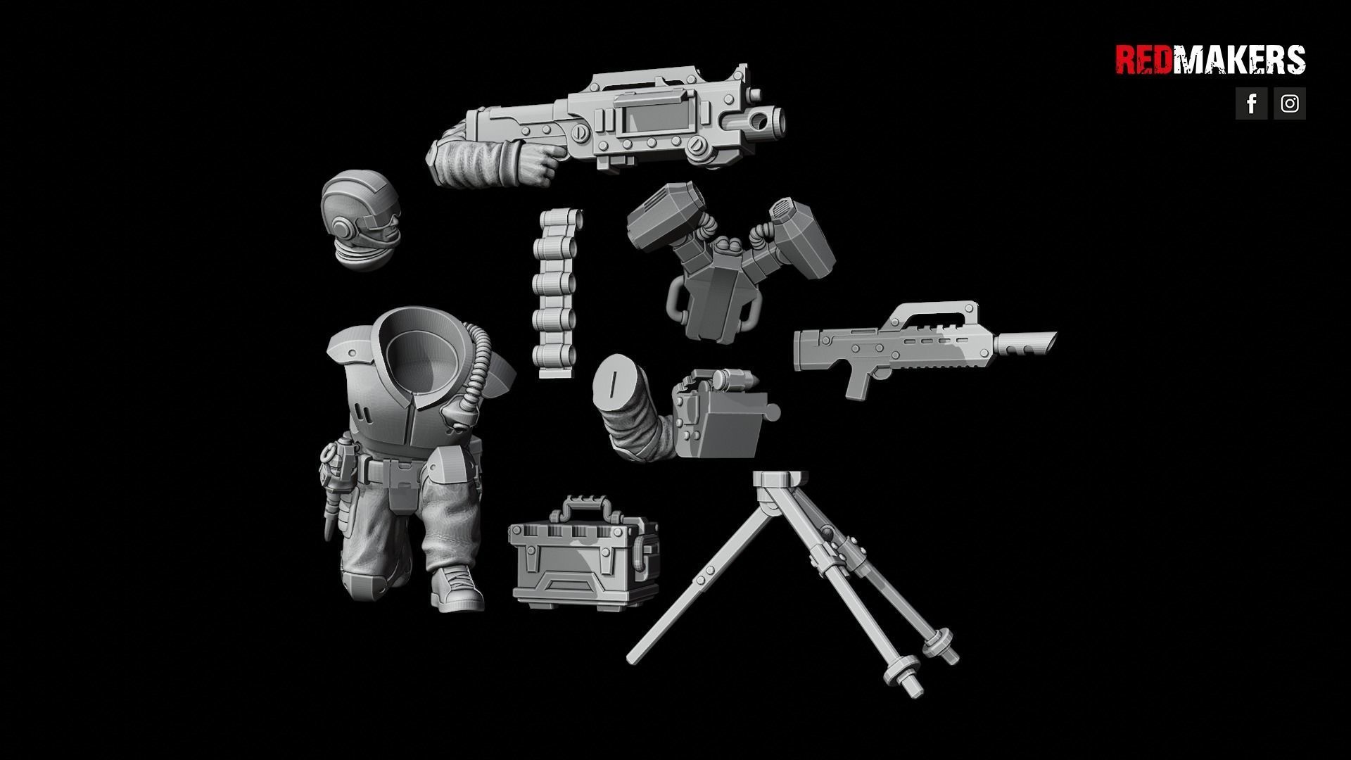Airborne Division - Heavy Support Squad of the Imperial Force 3D print model_31