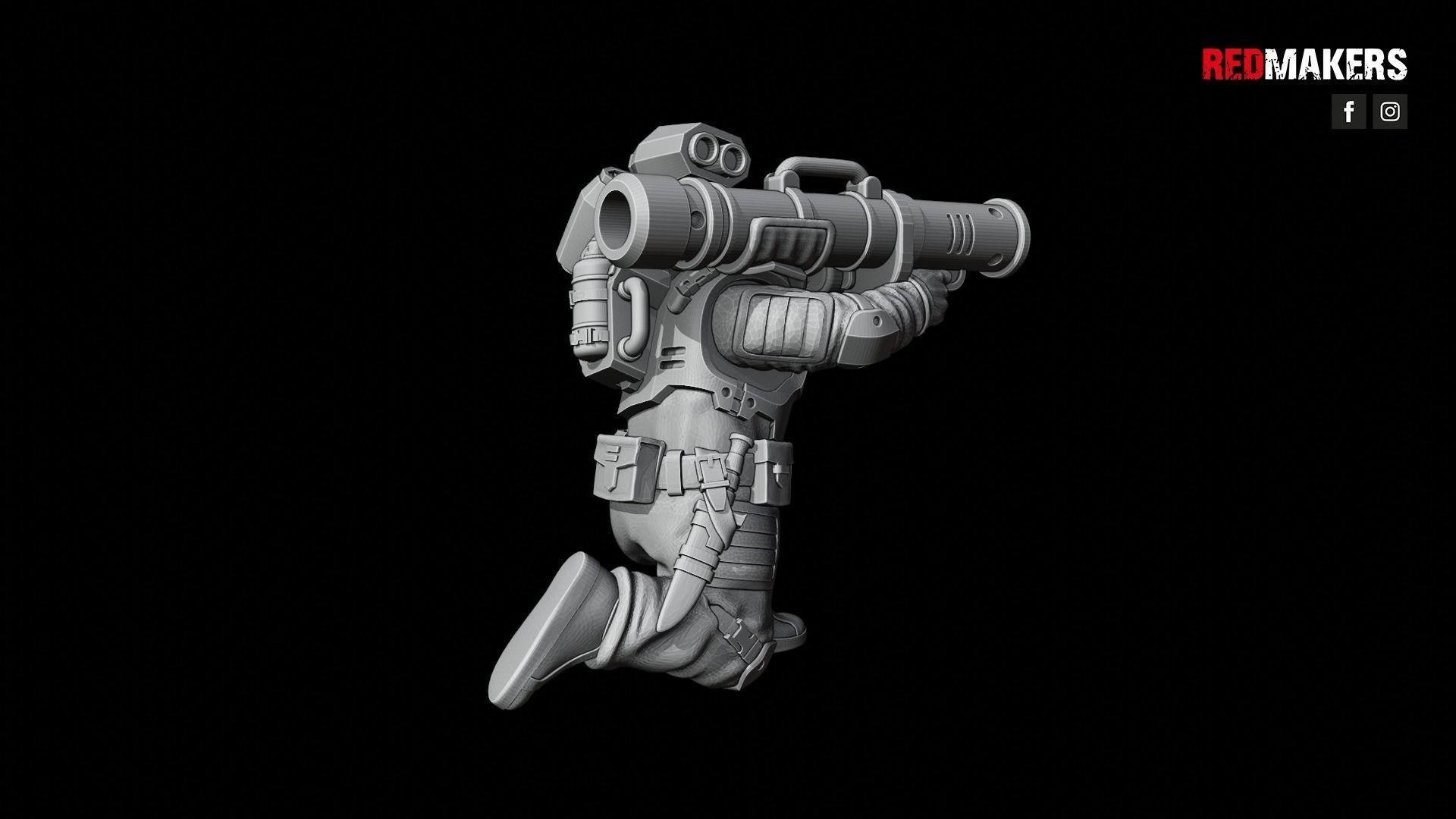 Airborne Division - Heavy Support Squad of the Imperial Force 3D print model_34