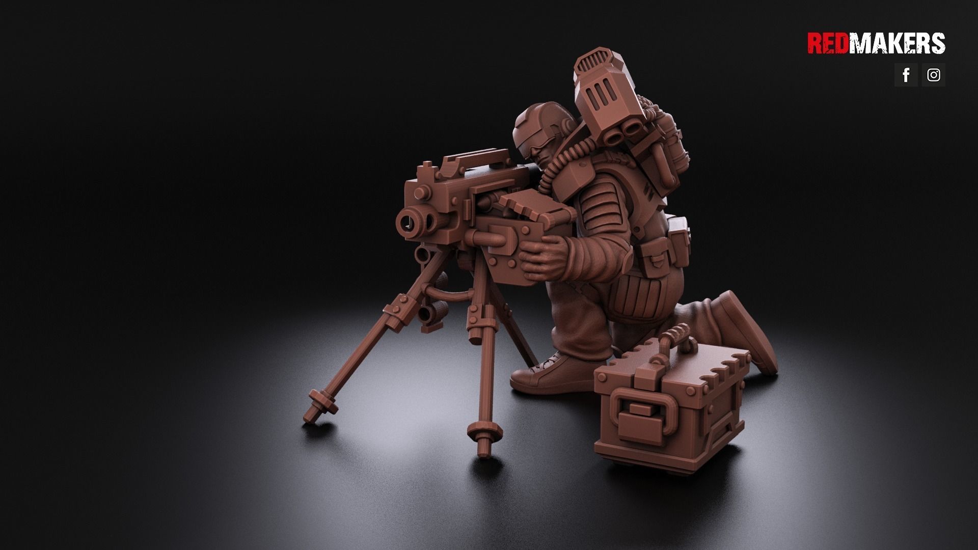 Airborne Division - Heavy Support Squad of the Imperial Force 3D print model_16