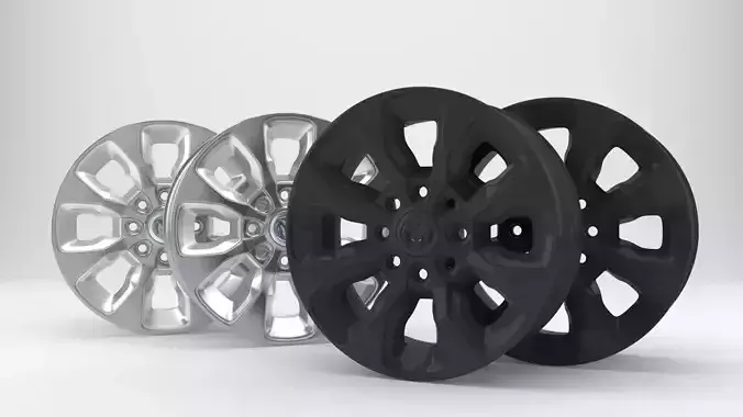 5th GEN RAM STOCK 8 LUG RIM 3D model