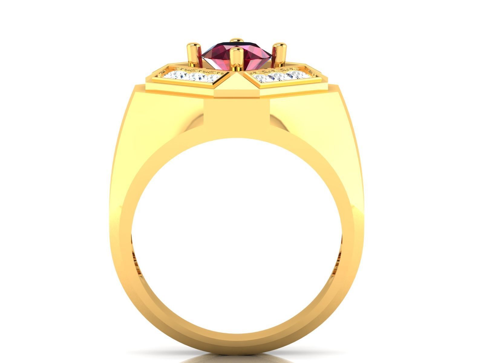 Solitaire Ring 3dm stl fbx obj render details 3D print model_4