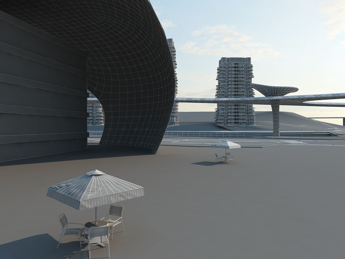 Futuristic Skyscraper 1 3D model_23