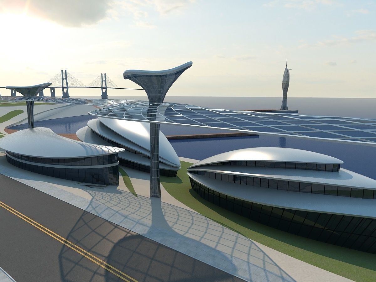 Futuristic Skyscraper 1 3D model_11