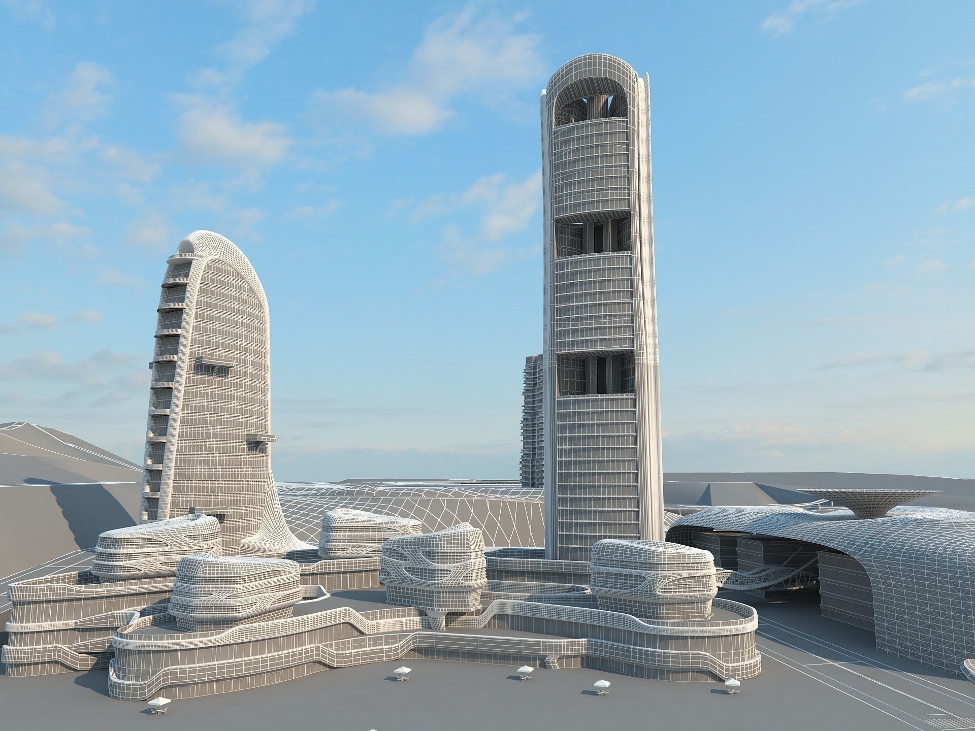 Futuristic Skyscraper 1 3D model_18