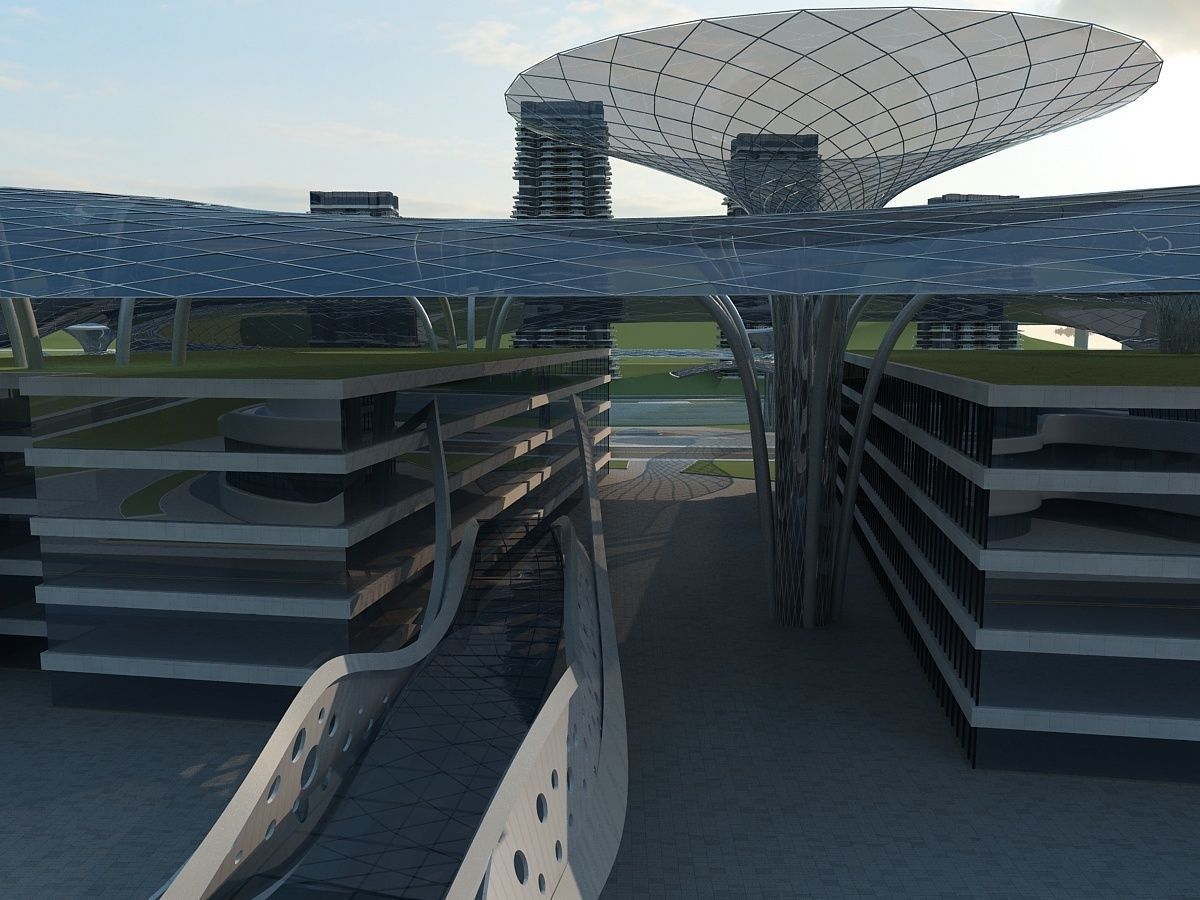 Futuristic Skyscraper 1 3D model_13