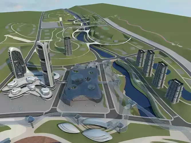 Futuristic Skyscraper 1 3D model