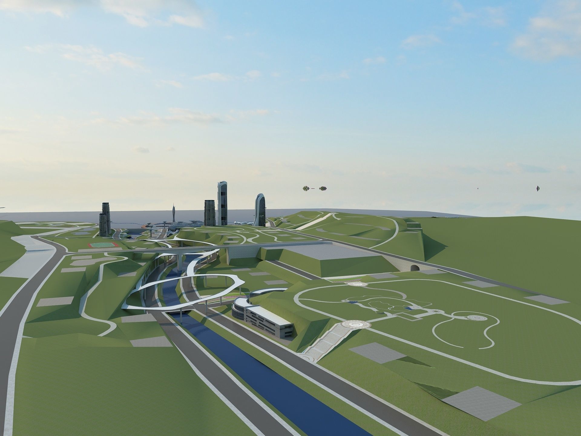 Futuristic Skyscraper 1 3D model_6