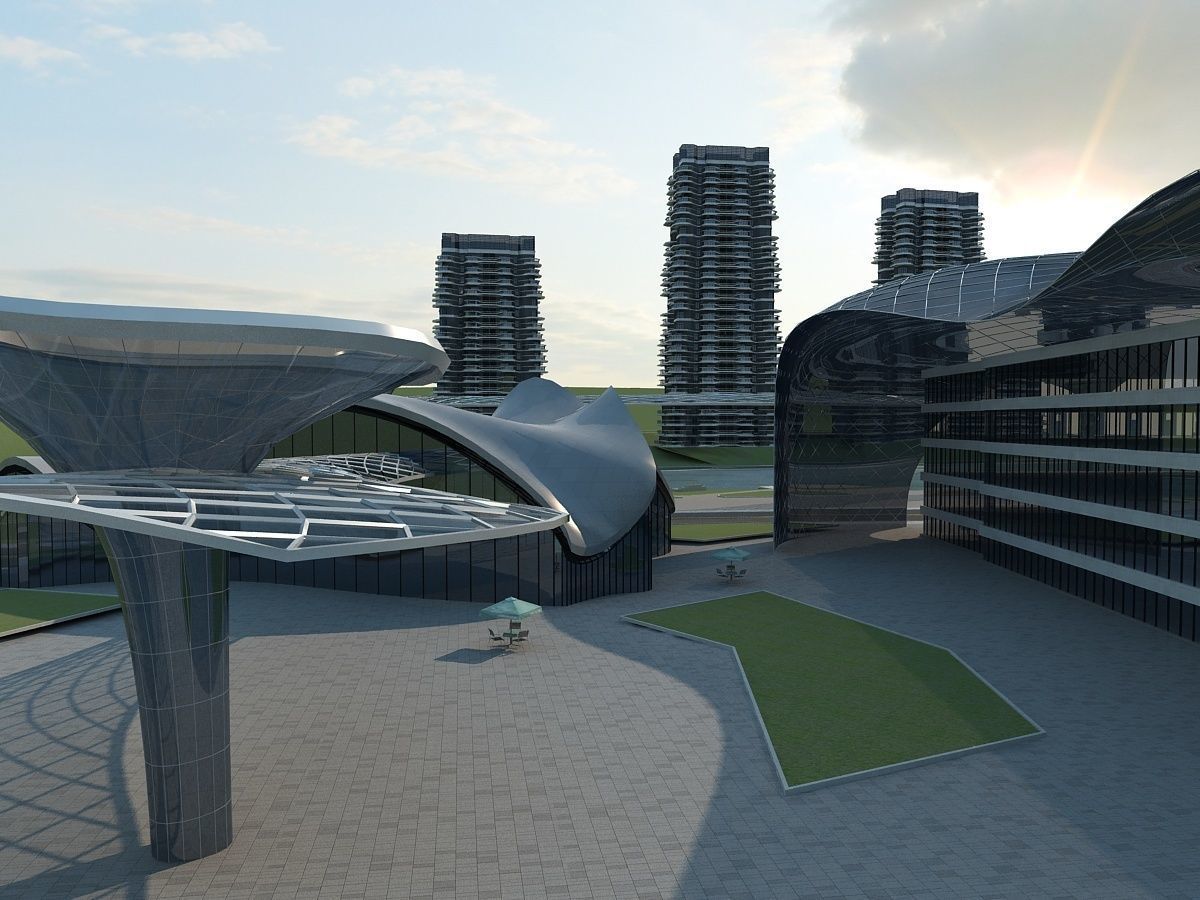 Futuristic Skyscraper 1 3D model_14