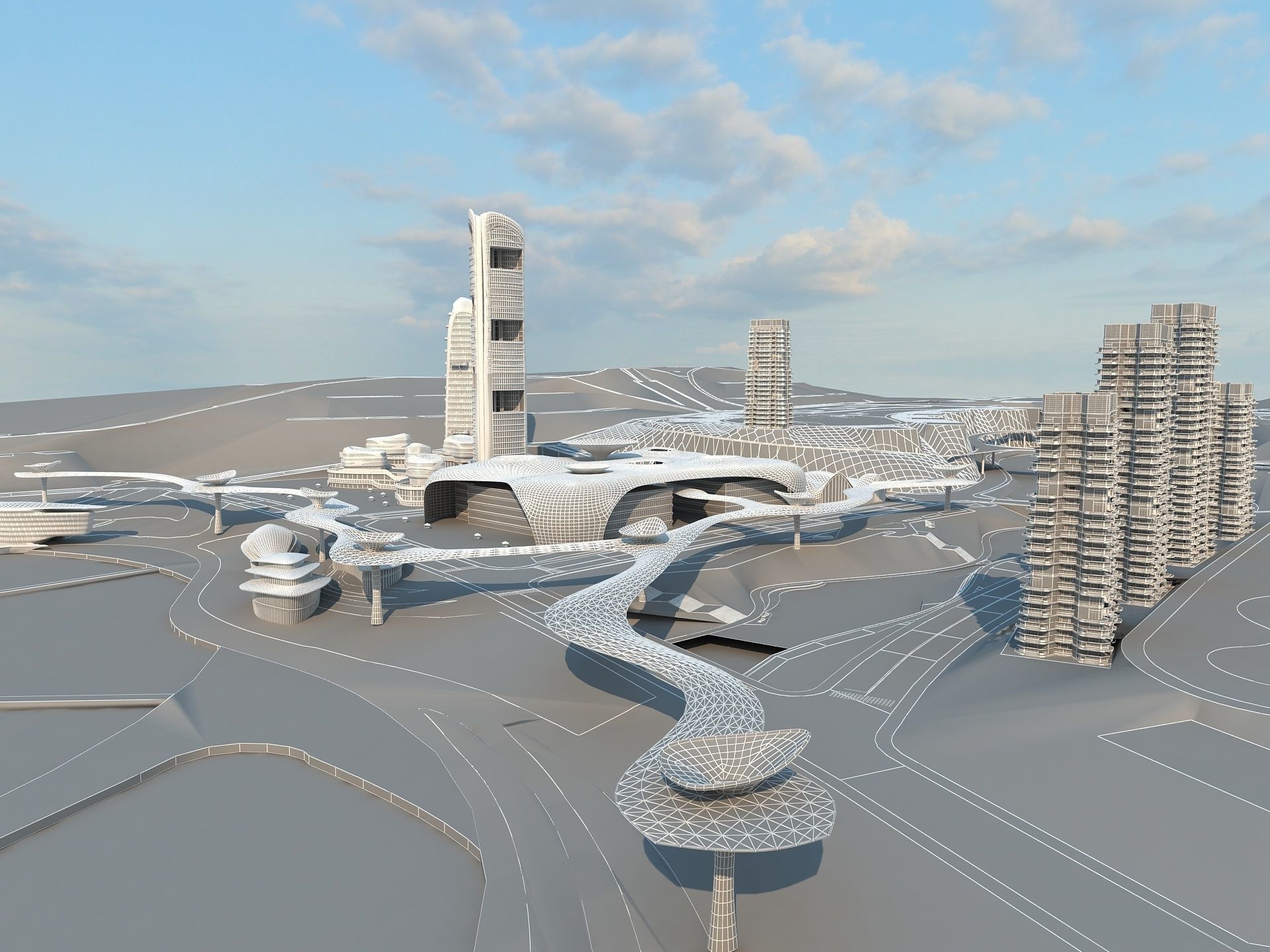 Futuristic Skyscraper 1 3D model_19