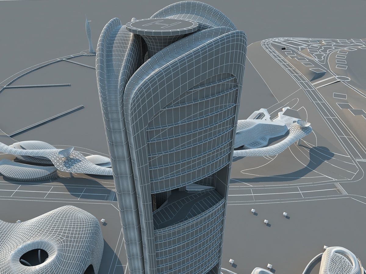 Futuristic Skyscraper 1 3D model_26