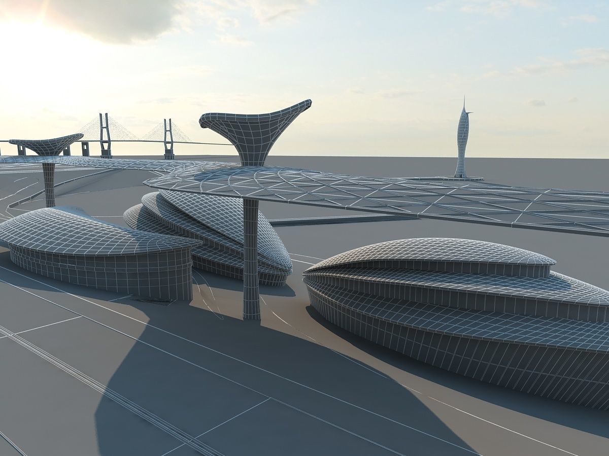 Futuristic Skyscraper 1 3D model_24