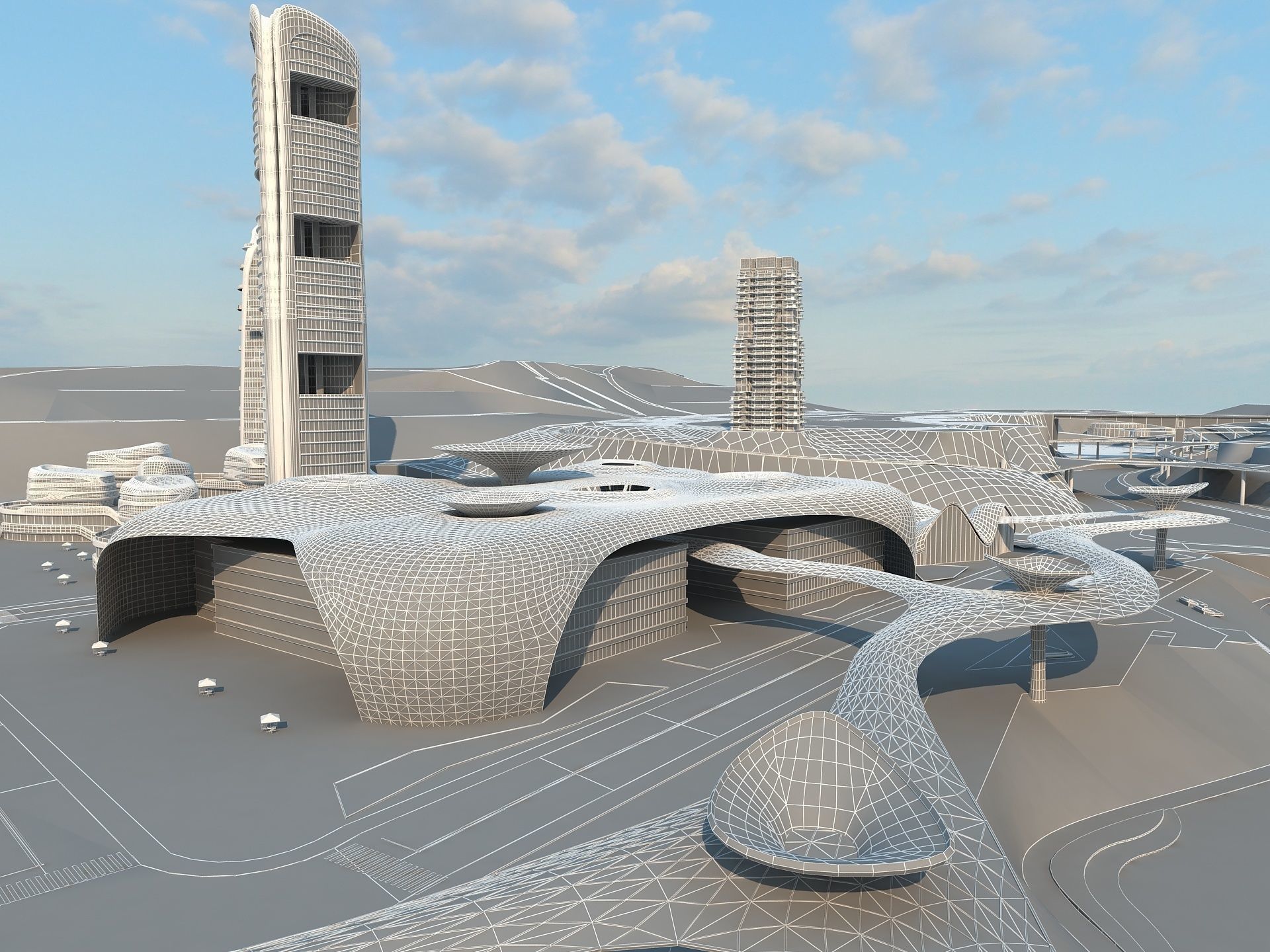 Futuristic Skyscraper 1 3D model_21