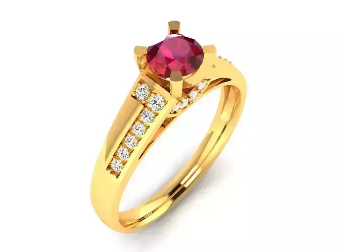 Solitaire Ring 3dm stl fbx obj render details