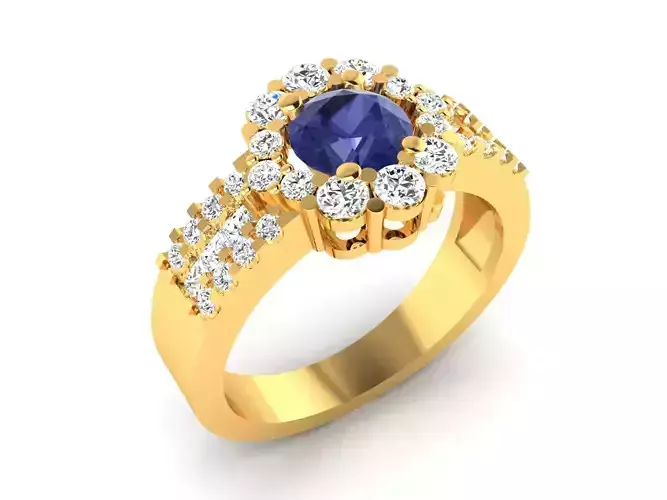 Solitaire Ring 3dm stl fbx obj render details
