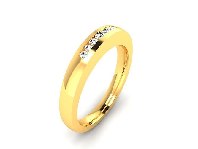 Solitaire Stylish Ring 3dm stl fbx obj render details 3D print model
