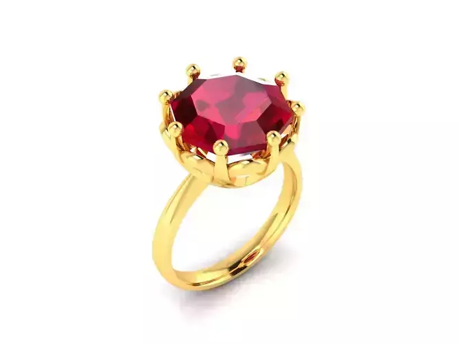 Solitaire Stylish Ring 3dm stl fbx obj render details