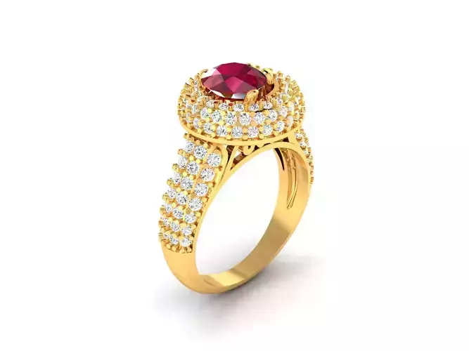 Solitaire Stylish Ring 3dm stl fbx obj render details