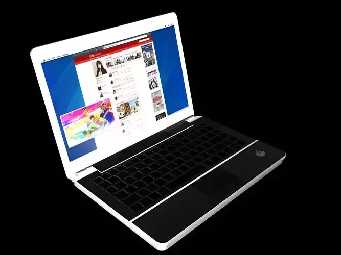 Laptop Computer - gmae ready free model Free low-poly 3D model