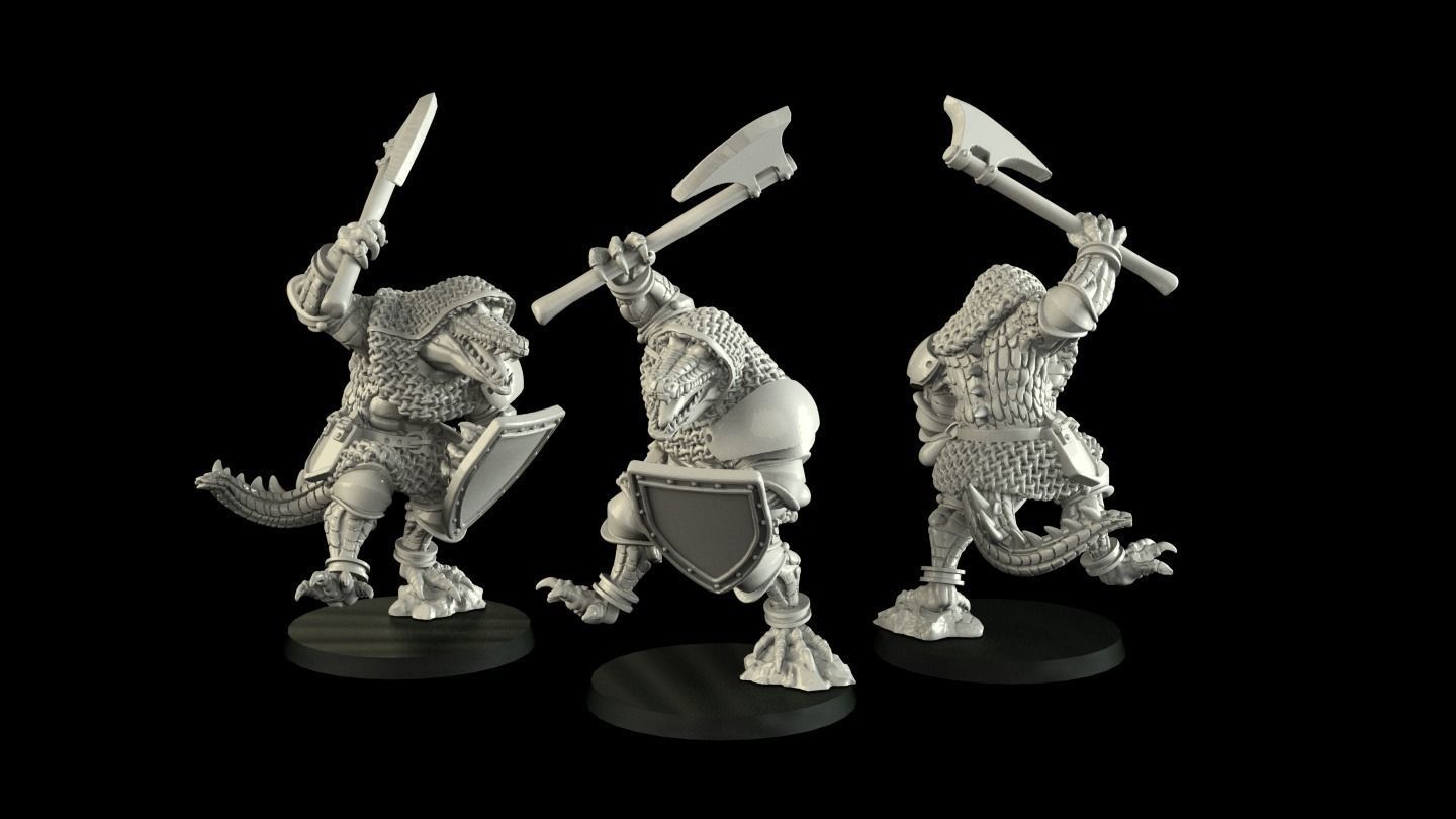 Crocodile Men 3D print model_4