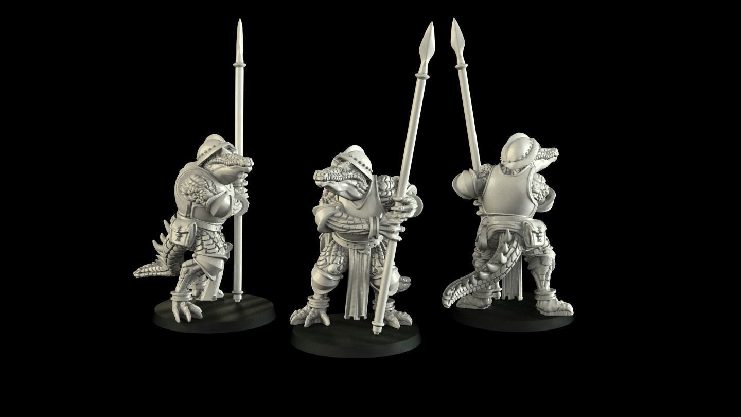 Crocodile Men 3D print model_3