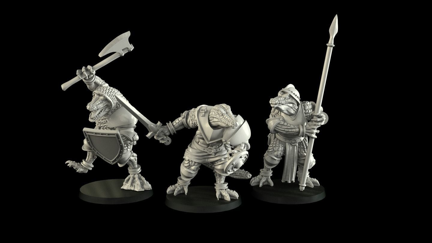 Crocodile Men 3D print model_1