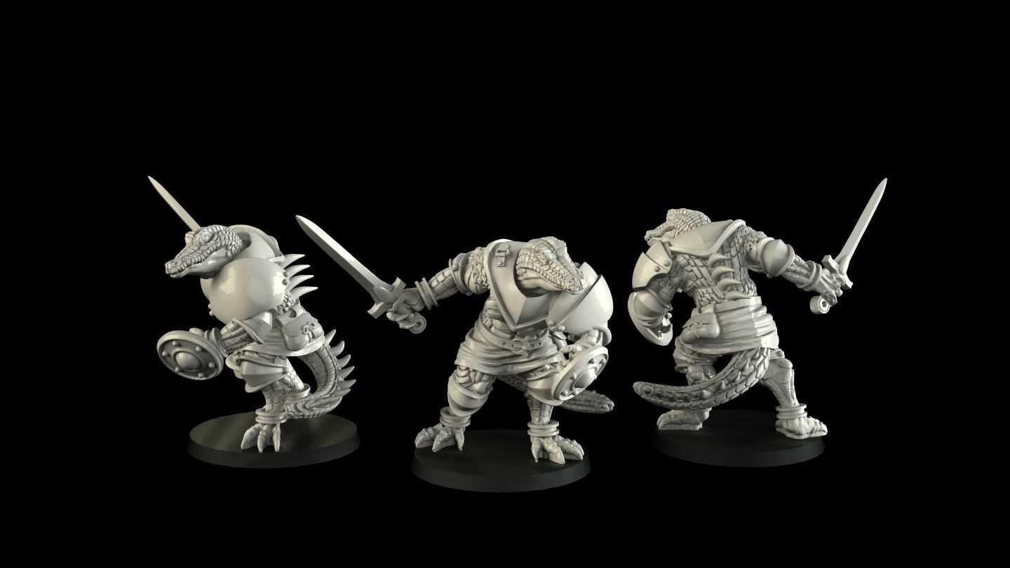 Crocodile Men 3D print model_2