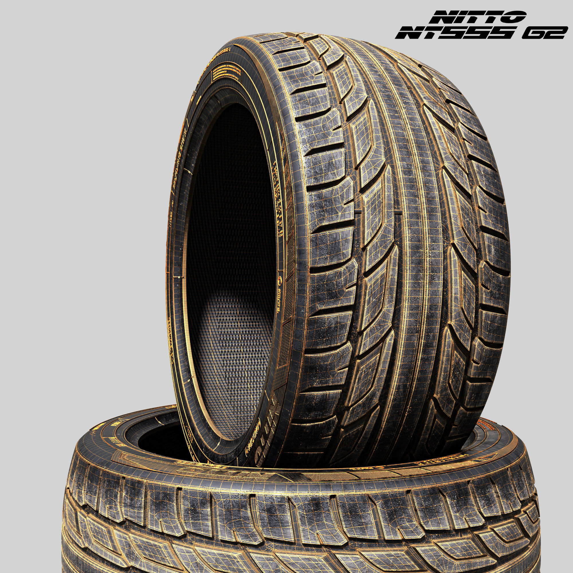 Tire Nitto NT555 G2 3 in 1 3D model_11