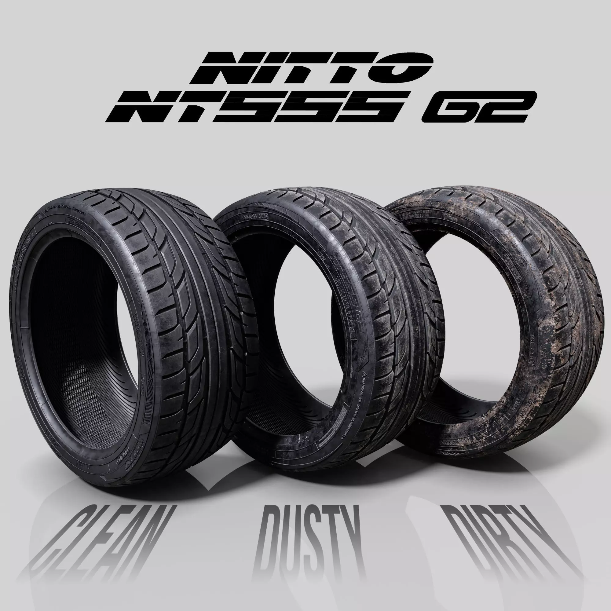 Tire Nitto NT555 G2 3 in 1 3D model_0