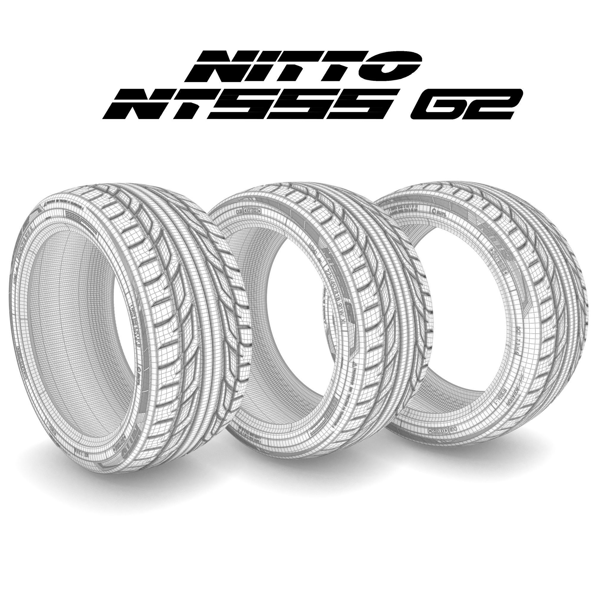 Tire Nitto NT555 G2 3 in 1 3D model_13