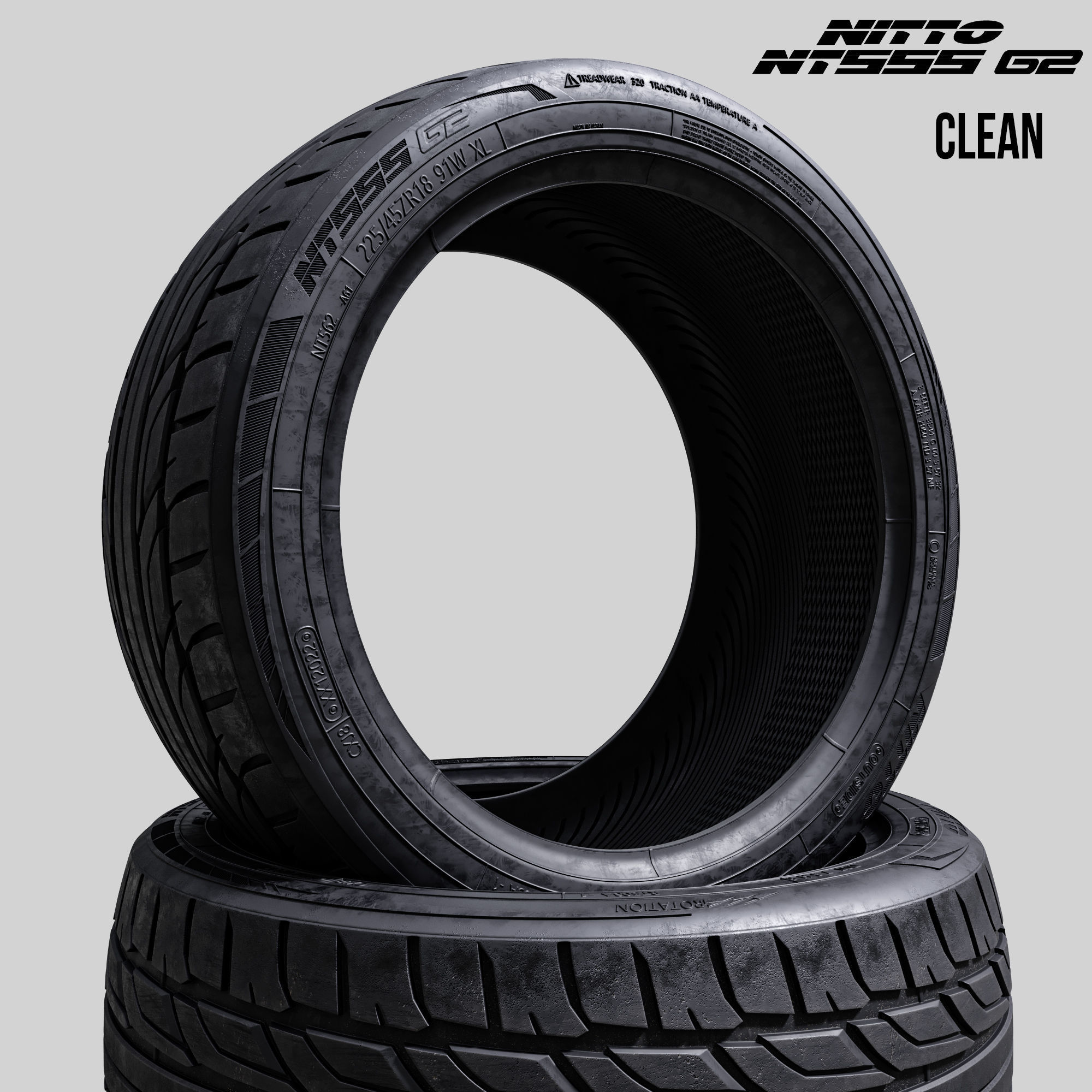 Tire Nitto NT555 G2 3 in 1 3D model_1