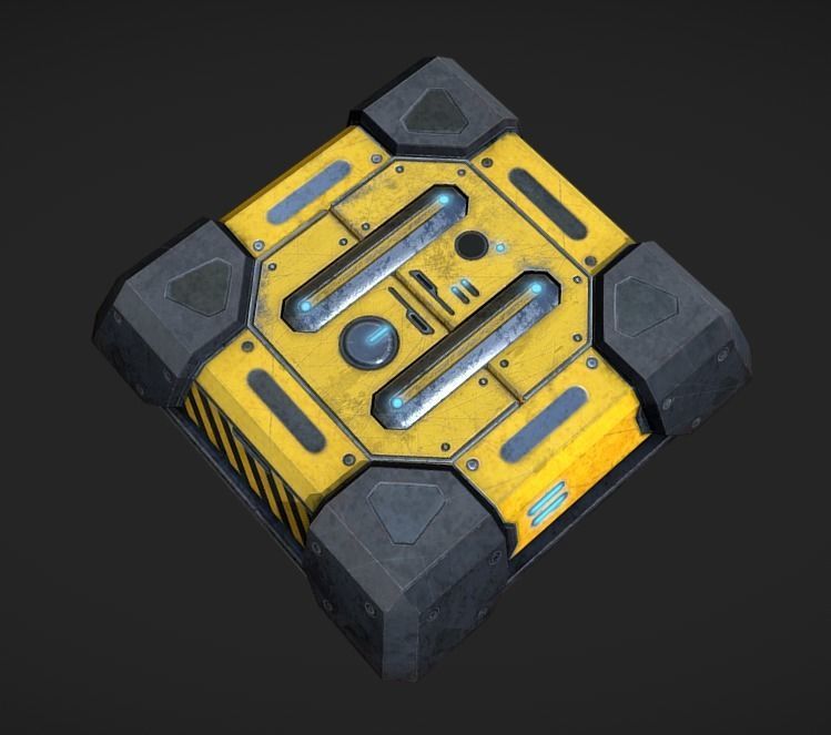 Turret Rocket launch Low-poly 3D model_3