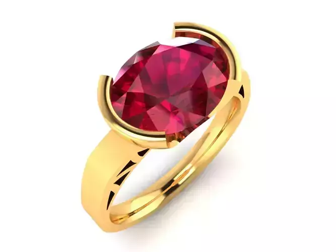 Solitaire Engagement Wedding Oval Ring