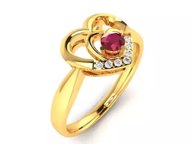 Solitaire Engagement Wedding Heart Ring