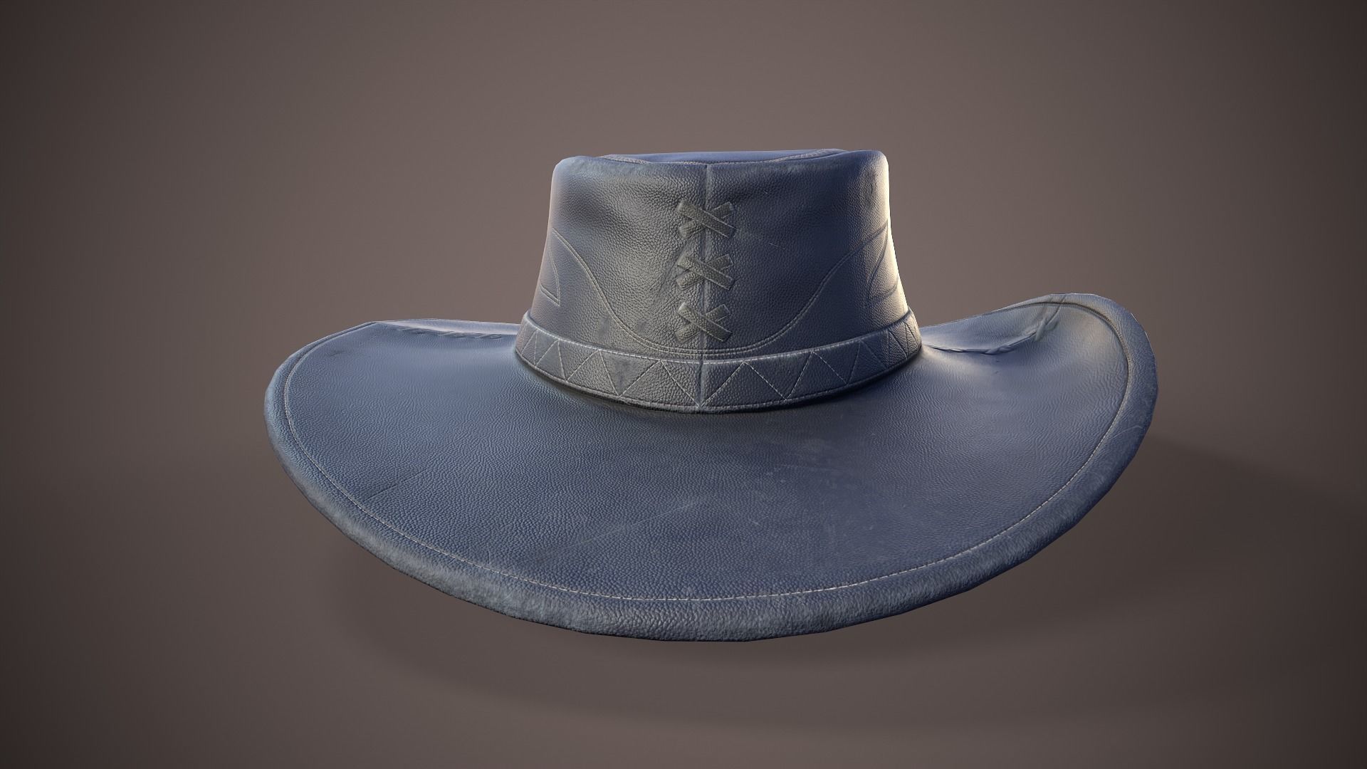Cowboy Hat Low-poly 3D model_1