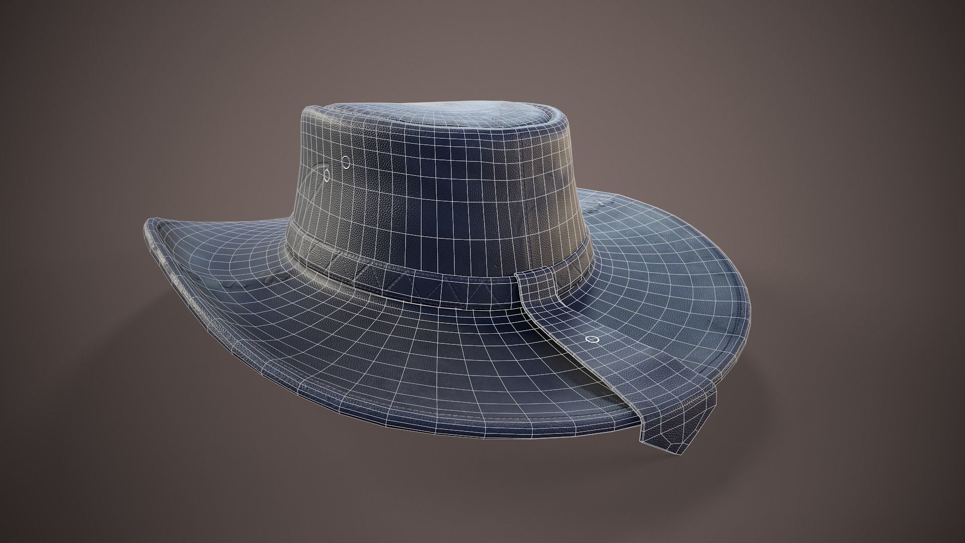 Cowboy Hat Low-poly 3D model_13