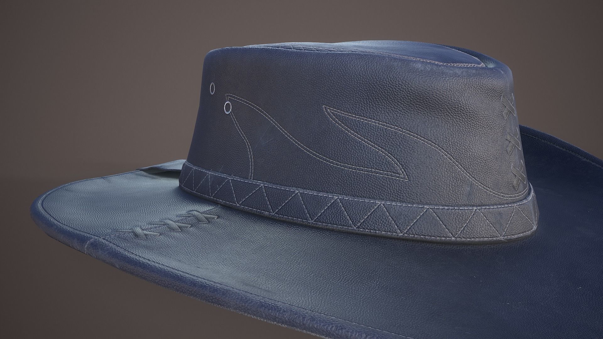 Cowboy Hat Low-poly 3D model_7
