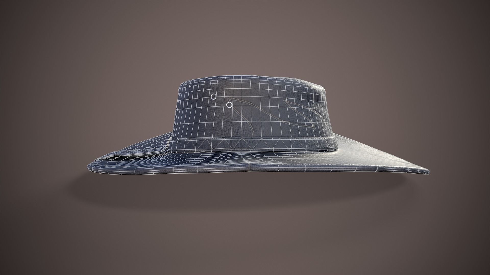 Cowboy Hat Low-poly 3D model_12