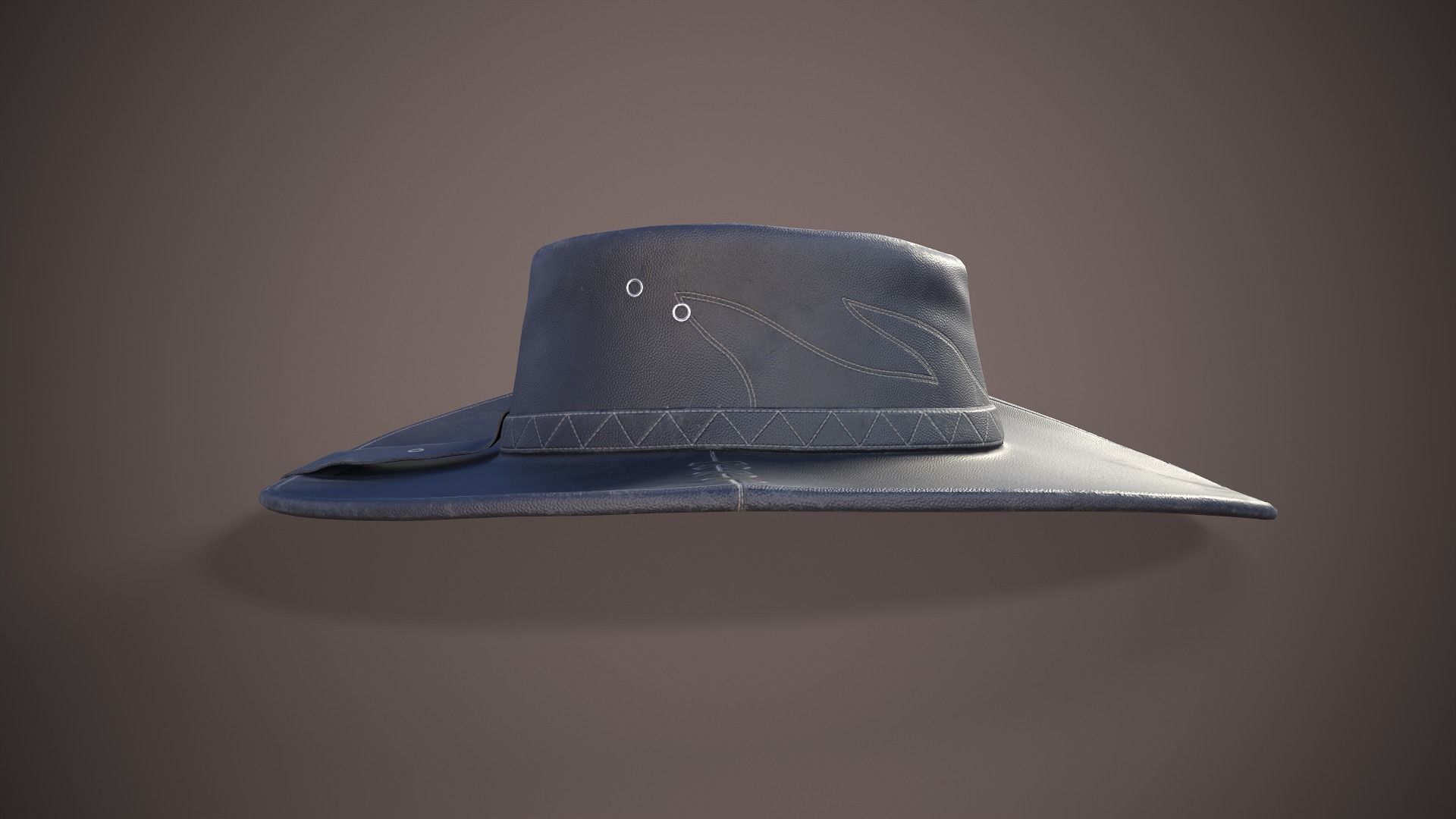Cowboy Hat Low-poly 3D model_3