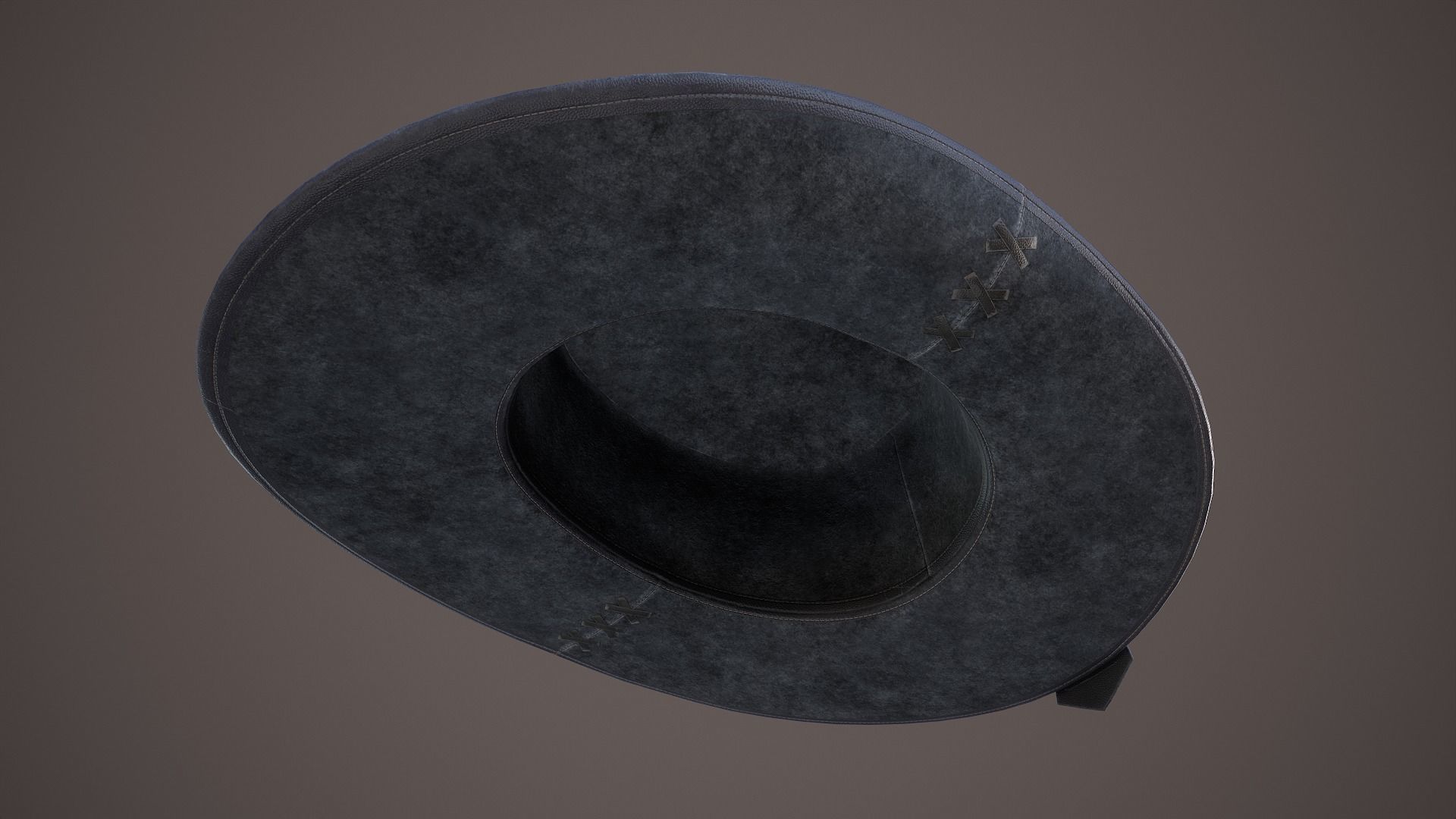 Cowboy Hat Low-poly 3D model_5