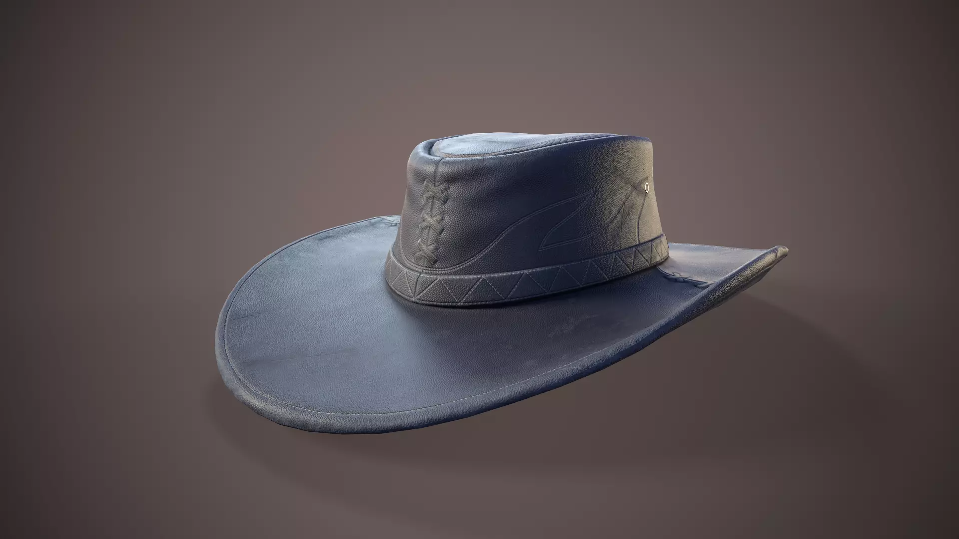 Cowboy Hat Low-poly 3D model_0