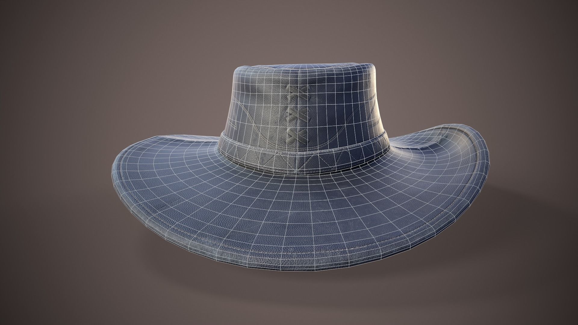 Cowboy Hat Low-poly 3D model_10
