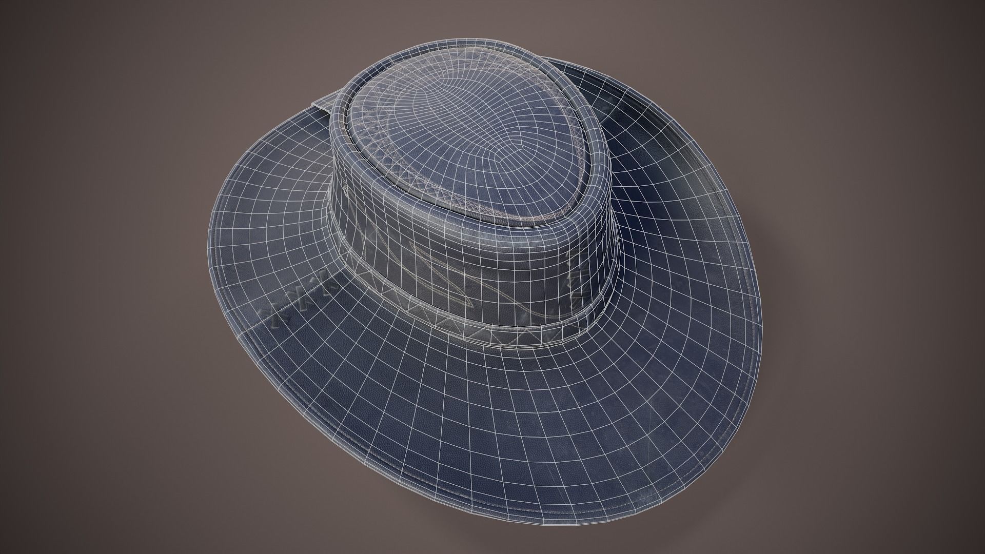 Cowboy Hat Low-poly 3D model_11