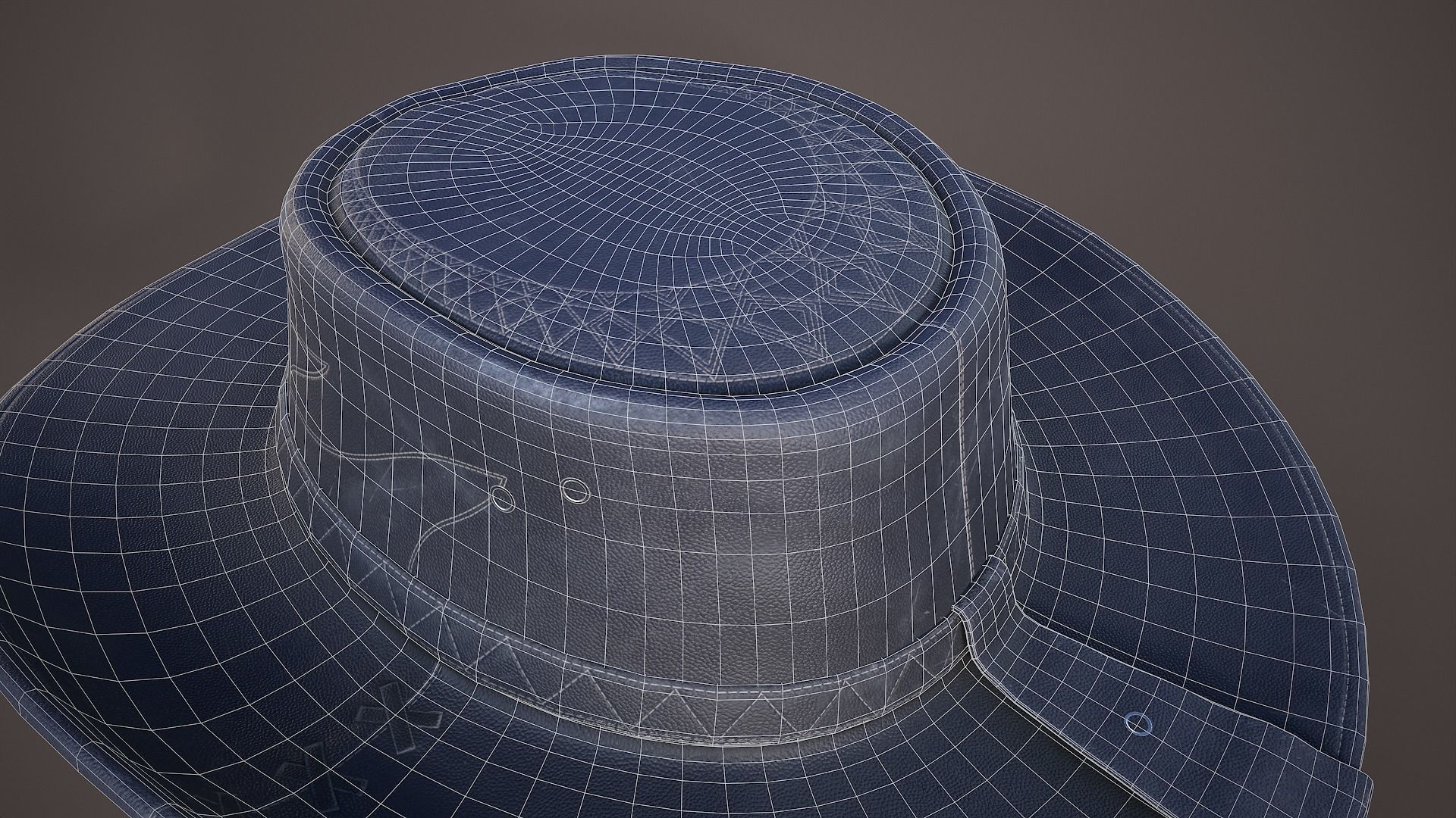 Cowboy Hat Low-poly 3D model_15