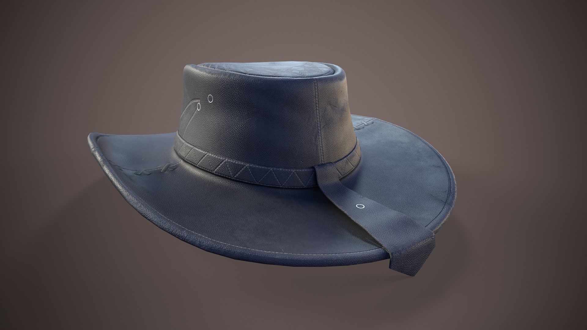 Cowboy Hat Low-poly 3D model_4
