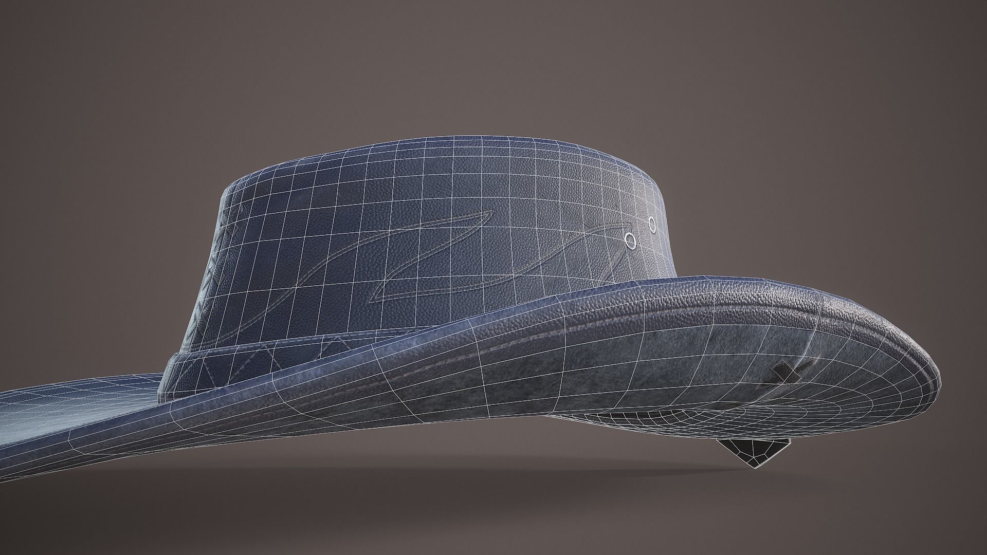 Cowboy Hat Low-poly 3D model_17
